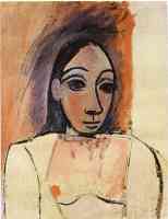 picasso 1900s bust of woman 1907