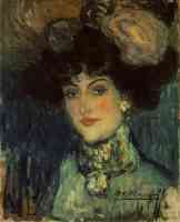 picasso 1900s woman with feather hat